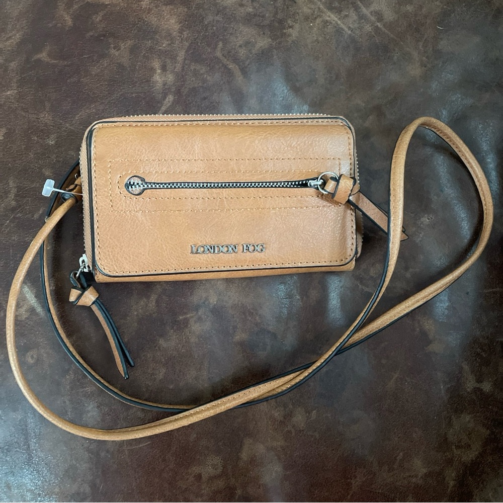 London Fog Tan Mini Crossbody Bag